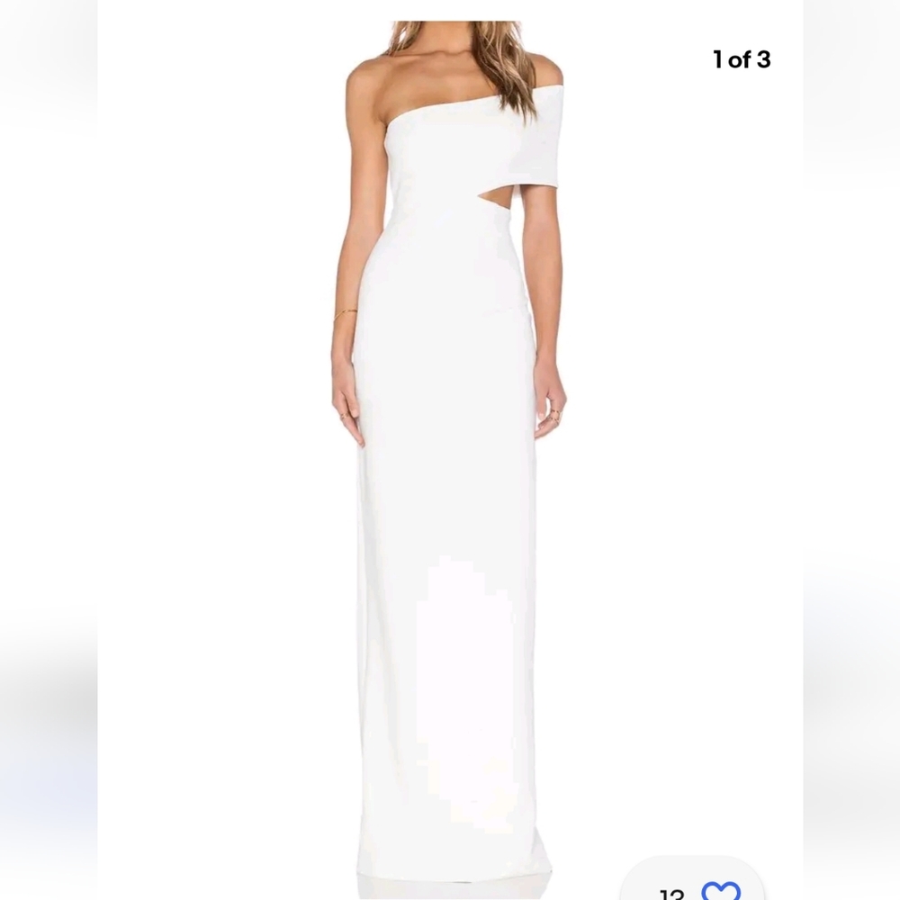 Solace London off-shoulder cut-out dress